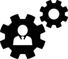 Gear setting symbol icon vector image. Illustration of the industrial wheel mechine mechanism design image