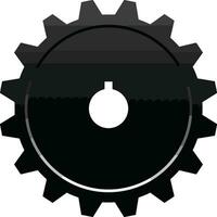 Gear setting symbol icon vector image. Illustration of the industrial wheel mechine mechanism design image