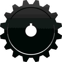 Gear setting symbol icon vector image. Illustration of the industrial wheel mechine mechanism design image