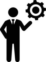Gear setting symbol icon vector image. Illustration of the industrial wheel mechine mechanism design image