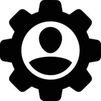 Gear setting symbol icon vector image. Illustration of the industrial wheel mechine mechanism design image