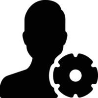 Gear setting symbol icon vector image. Illustration of the industrial wheel mechine mechanism design image