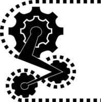 Gear setting symbol icon vector image. Illustration of the industrial wheel mechine mechanism design image