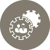 Gear setting symbol icon vector image. Illustration of the industrial wheel mechine mechanism design image