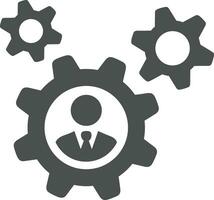 Gear setting symbol icon vector image. Illustration of the industrial wheel mechine mechanism design image