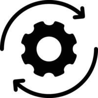 Gear setting symbol icon vector image. Illustration of the industrial wheel mechine mechanism design image