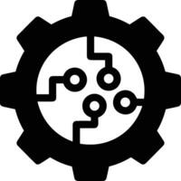 Gear setting symbol icon vector image. Illustration of the industrial wheel mechine mechanism design image