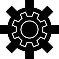 Gear setting symbol icon vector image. Illustration of the industrial wheel mechine mechanism design image