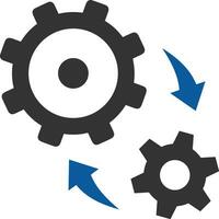 Gear setting symbol icon vector image. Illustration of the industrial wheel mechine mechanism design image