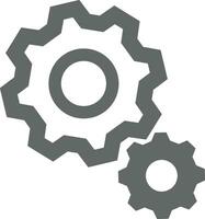 Gear setting symbol icon vector image. Illustration of the industrial wheel mechine mechanism design image