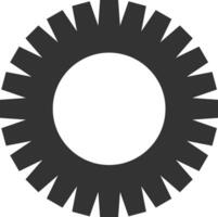 Gear setting symbol icon vector image. Illustration of the industrial wheel mechine mechanism design image