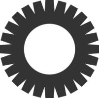 Gear setting symbol icon vector image. Illustration of the industrial wheel mechine mechanism design image