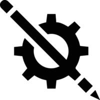 Gear setting symbol icon vector image. Illustration of the industrial wheel mechine mechanism design image