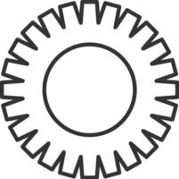 Gear setting symbol icon vector image. Illustration of the industrial wheel mechine mechanism design image