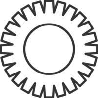 Gear setting symbol icon vector image. Illustration of the industrial wheel mechine mechanism design image