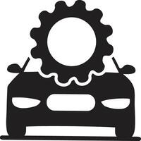 Gear setting symbol icon vector image. Illustration of the industrial wheel mechine mechanism design image