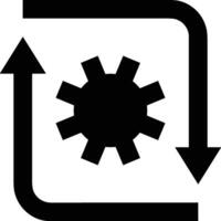 Gear setting symbol icon vector image. Illustration of the industrial wheel mechine mechanism design image