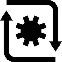 Gear setting symbol icon vector image. Illustration of the industrial wheel mechine mechanism design image