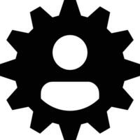 Gear setting symbol icon vector image. Illustration of the industrial wheel mechine mechanism design image