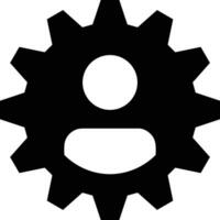 Gear setting symbol icon vector image. Illustration of the industrial wheel mechine mechanism design image