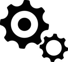 Gear setting symbol icon vector image. Illustration of the industrial wheel mechine mechanism design image