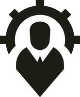 Gear setting symbol icon vector image. Illustration of the industrial wheel mechine mechanism design image