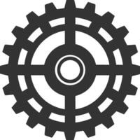 Gear setting symbol icon vector image. Illustration of the industrial wheel mechine mechanism design image