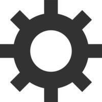 Gear setting symbol icon vector image. Illustration of the industrial wheel mechine mechanism design image