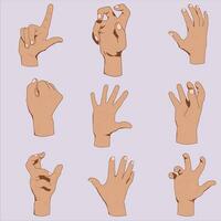 Hands Gesture Vector art