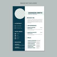 Modern resume template design vector