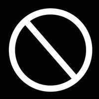vector stop sign icon. No sign, isolated black warning, vector, eps 10