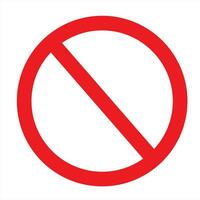 vector stop sign icon. No sign, isolated red warning, vector, eps 10