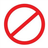 vector stop sign icon. No sign, isolated red warning, vector, eps 10