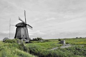 Old wind propeller photo