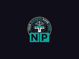 Medical Np Logo Icon, Initial NP Doctors Logo Letter Template vector