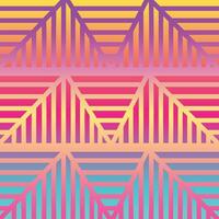 Triangle and straight lines with gradient colored background vector background pattern isolated on square ratio template. Simple poster or banner backdrop concept idea for fun events.