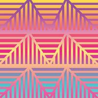 Triangle and straight lines with gradient colored background vector background pattern isolated on square ratio template. Simple poster or banner backdrop concept idea for fun events.