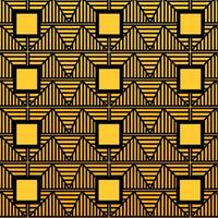 Squares and lines yellow gradient vector background pattern isolated on square ratio template. Simple flat poster or banner cover backdrop design.