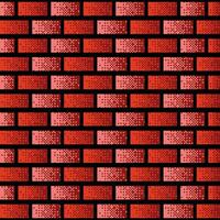 Bricks vector pattern illustration background with bitmap pixel styled shadow coloring isolated on square template wallpaper ratio. Retro vintage styled simple flat cartoon backdrop.