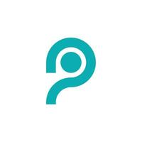 P logo with Circle vector