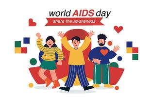 World AIDS Day Hand Drawn Vector