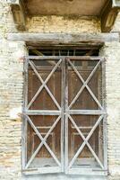 Old wooden door photo