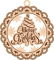 Christmas Ornament Decorations, Multilayer Laser Cut Files vector