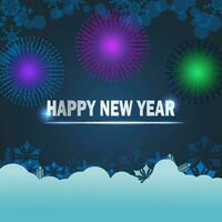 Happy new year 2024 Typography Design vector