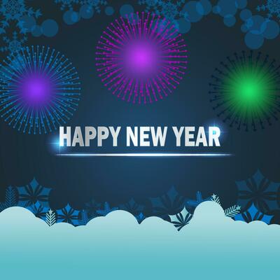 Happy new year 2024 Typography Design