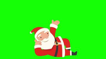 dibujos animados animación - Navidad Papa Noel - verde pantalla - ea003 conjunto 10 de 10 video