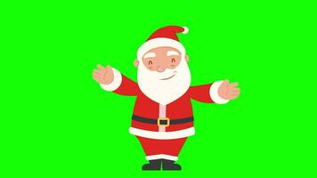 dibujos animados animación - Navidad Papa Noel - verde pantalla - ea003 conjunto 08 de 10 video
