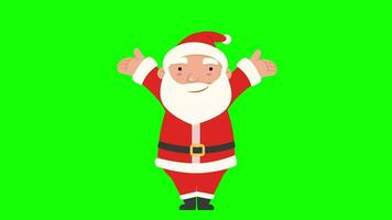 Cartoon Animation - Christmas Santa - Green Screen - EA003 set 05 of 10 video