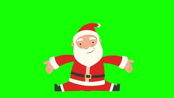 dibujos animados animación - Navidad Papa Noel - verde pantalla - ea003 conjunto 03 de 10 video