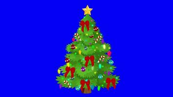 dibujos animados animación - Navidad árbol - verde pantalla - oa002 conjunto 5 5 de 5 5 video